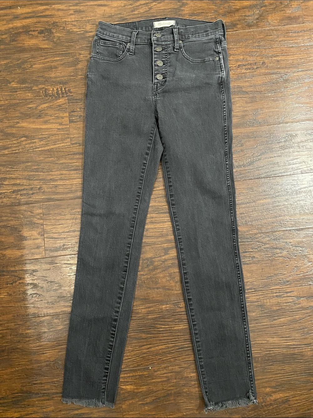 Madewell Black Skinny Button-Fly Jeans